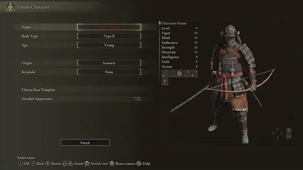 Elden Ring Classes Guide Samurai Gamersuniverse
