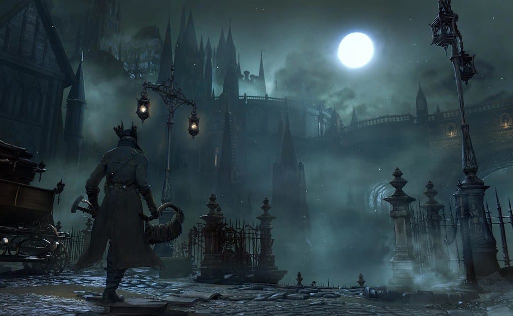 Official PlayStation Blog screenshot of Bloodborne combat on PS4