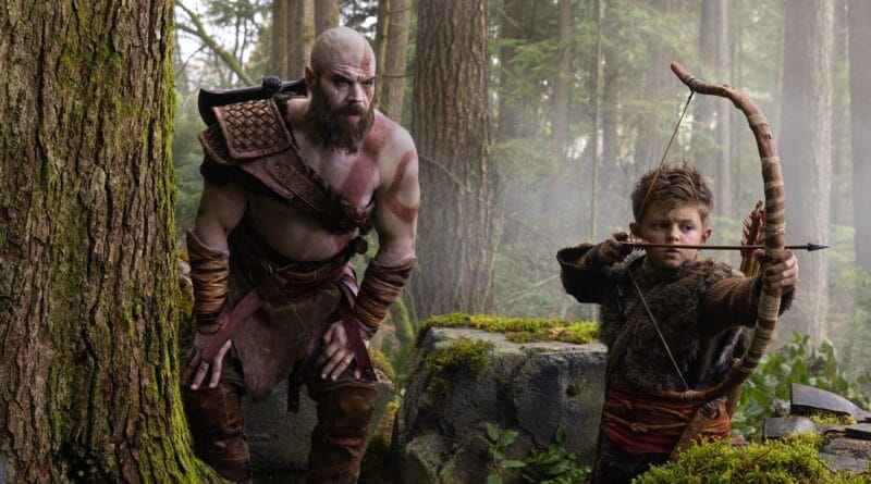Official first-look photo of Kratos and Atreus from Amazon's God of War series