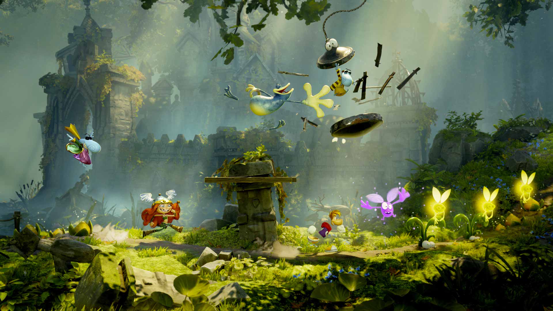 Rayman Legends Retold gameplay screenshot showing the remade 3D visuals