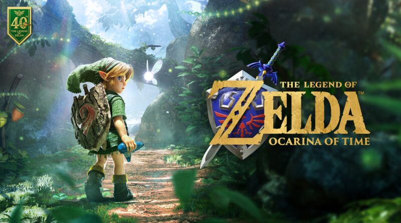 Official banner for The Legend of Zelda: Ocarina of Time on Nintendo Switch 2, marking the series' 40th anniversary