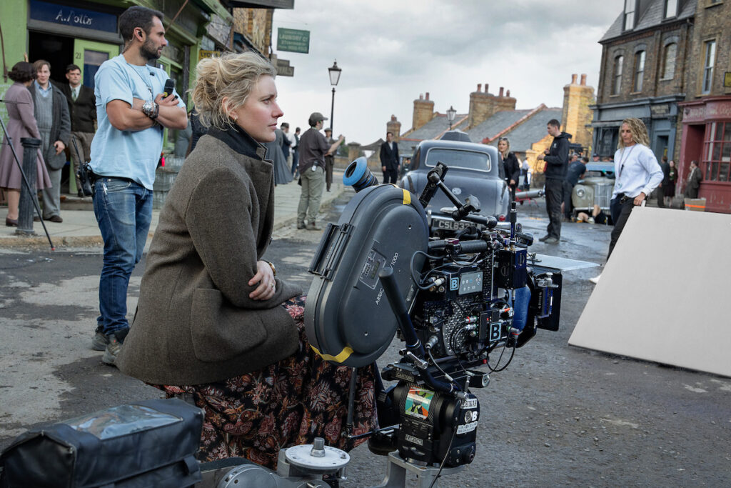 Writer/director Greta Gerwig on the set of Narnia: The Magician's Nephew