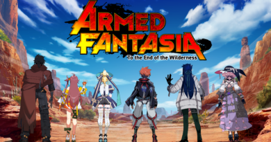 Armed Fantasia key visual artwork showing the game's Westernpunk world and characters