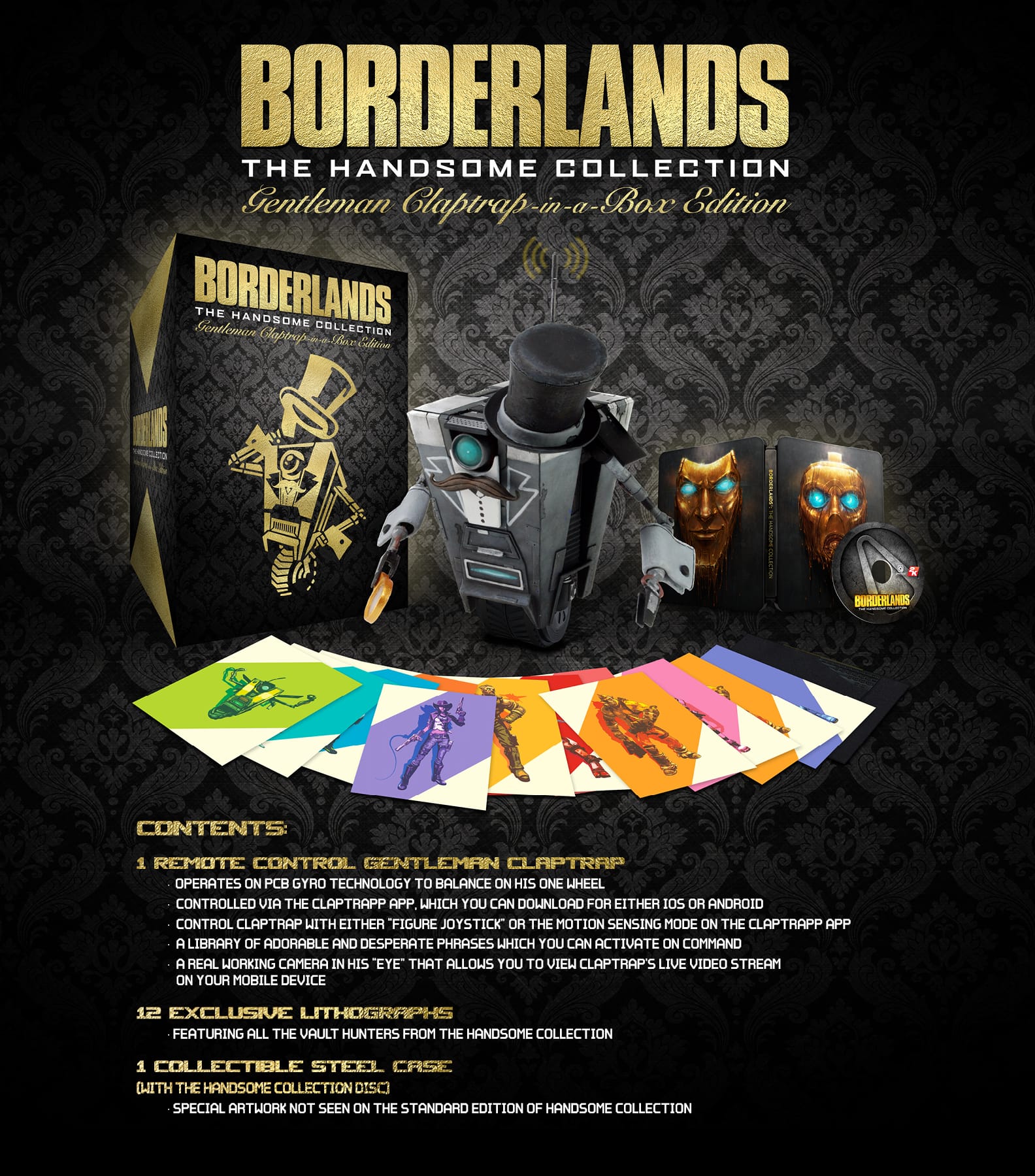 Borderlands Claptrap-in-a-Box Edition official box with life-size remote control Claptrap, 2K Games press photo