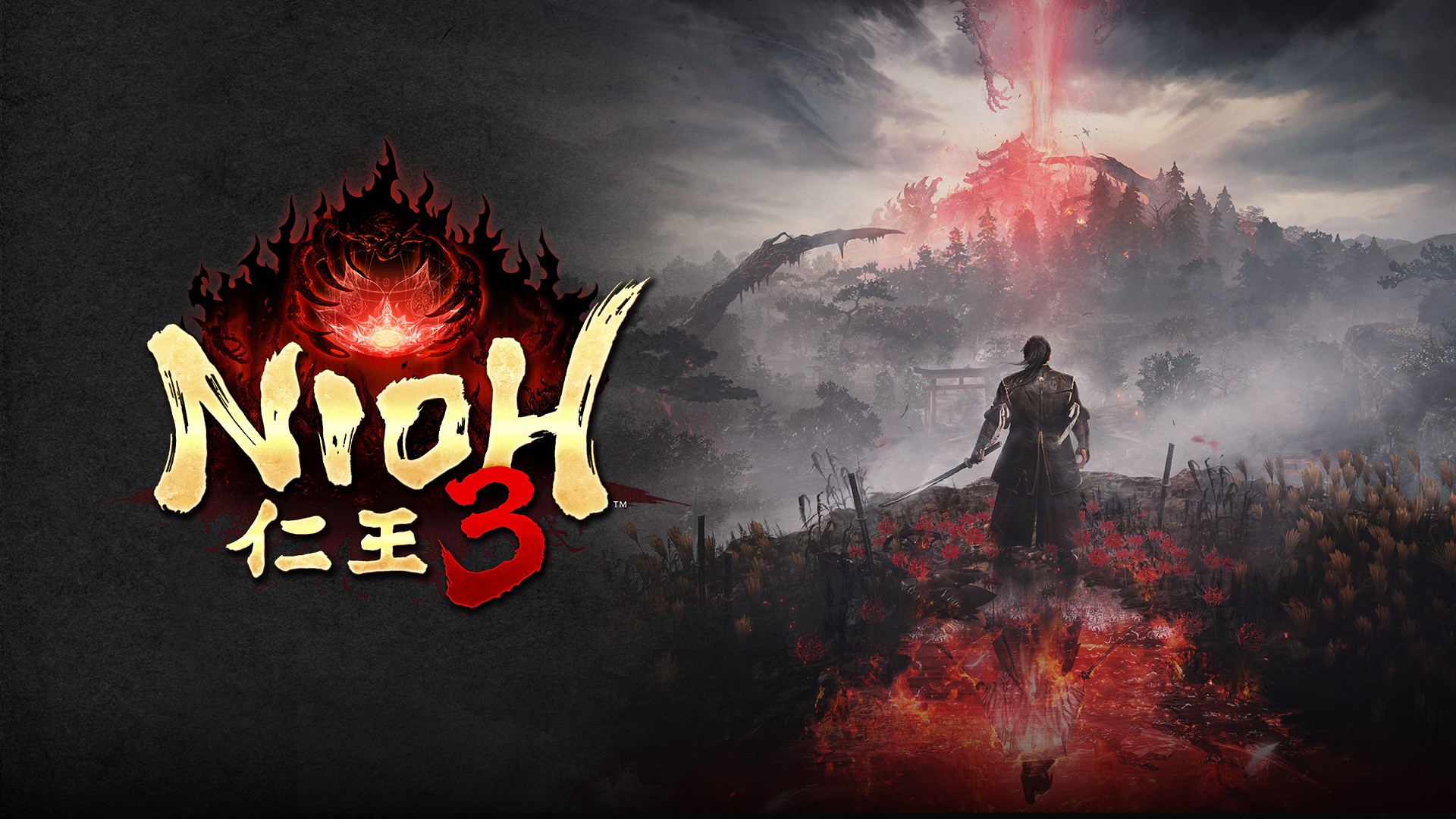 Nioh 3 key art, Team Ninja's samurai-themed soulslike released in 2026