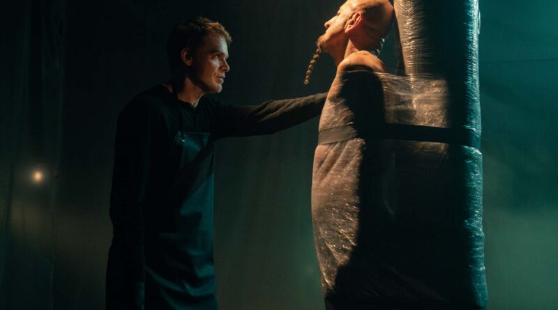 Michael C. Hall as Dexter Morgan in his kill room in Dexter: Resurrection Season 2