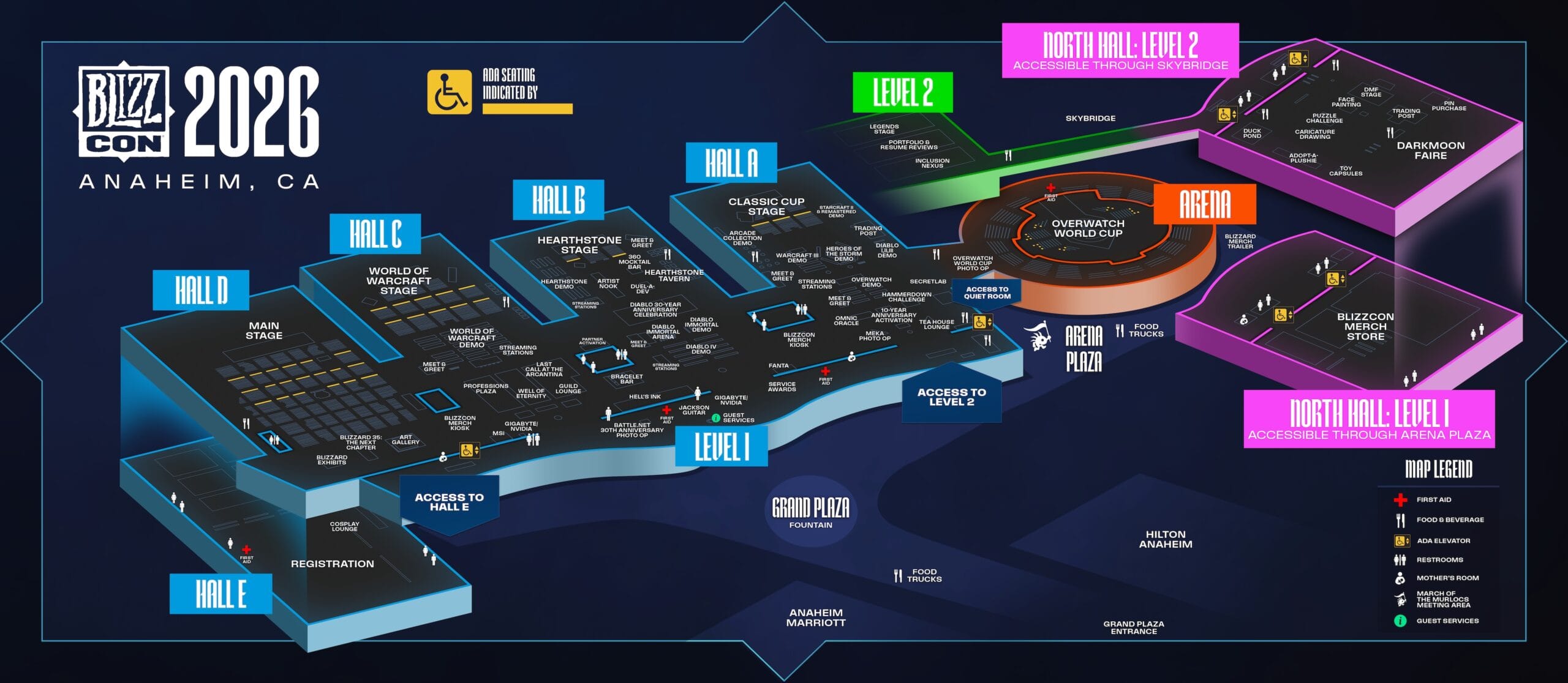 Official BlizzCon 2026 show floor map