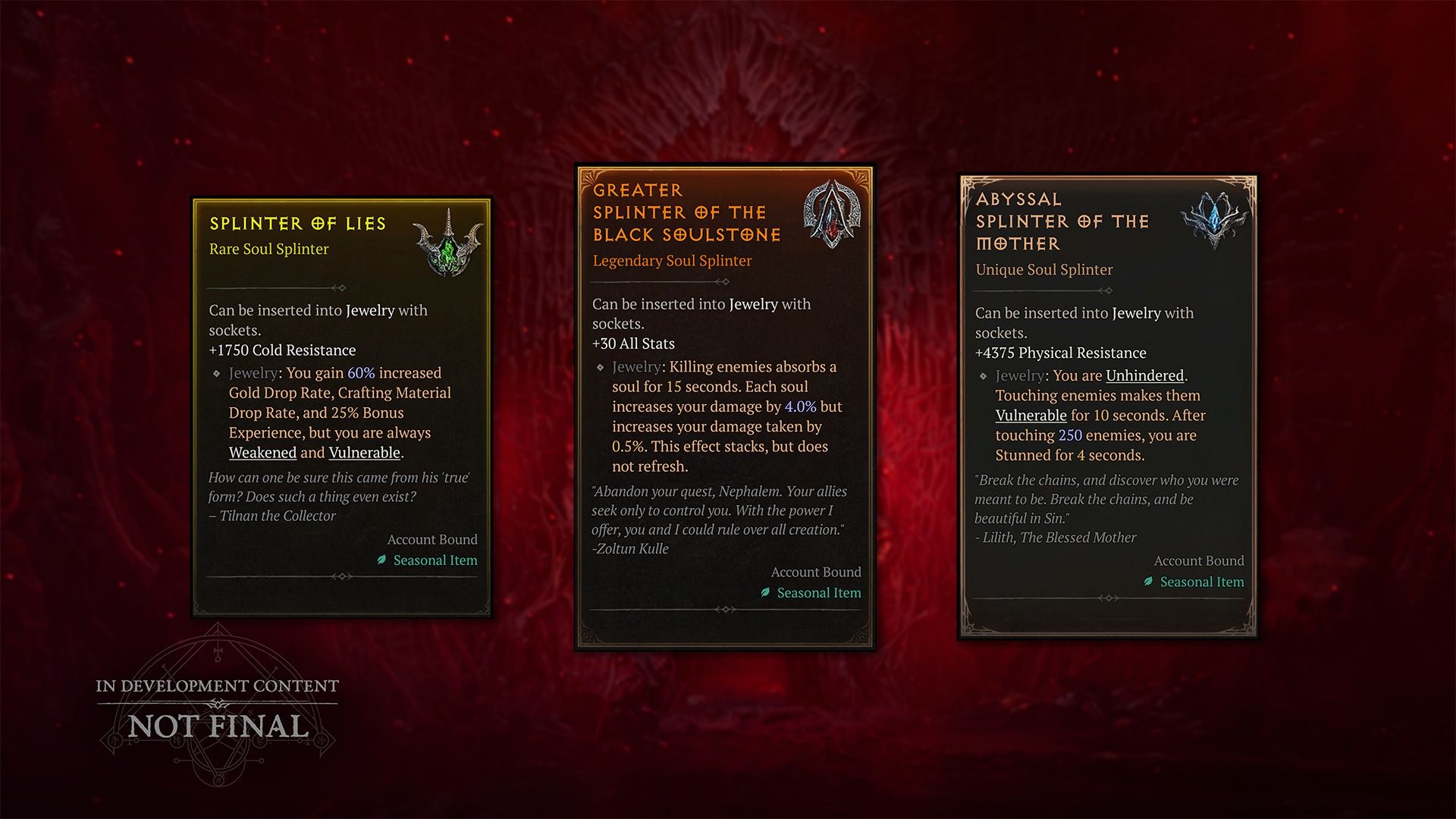 Official Diablo IV screenshot showing the new Rebirth character feature in Season 15