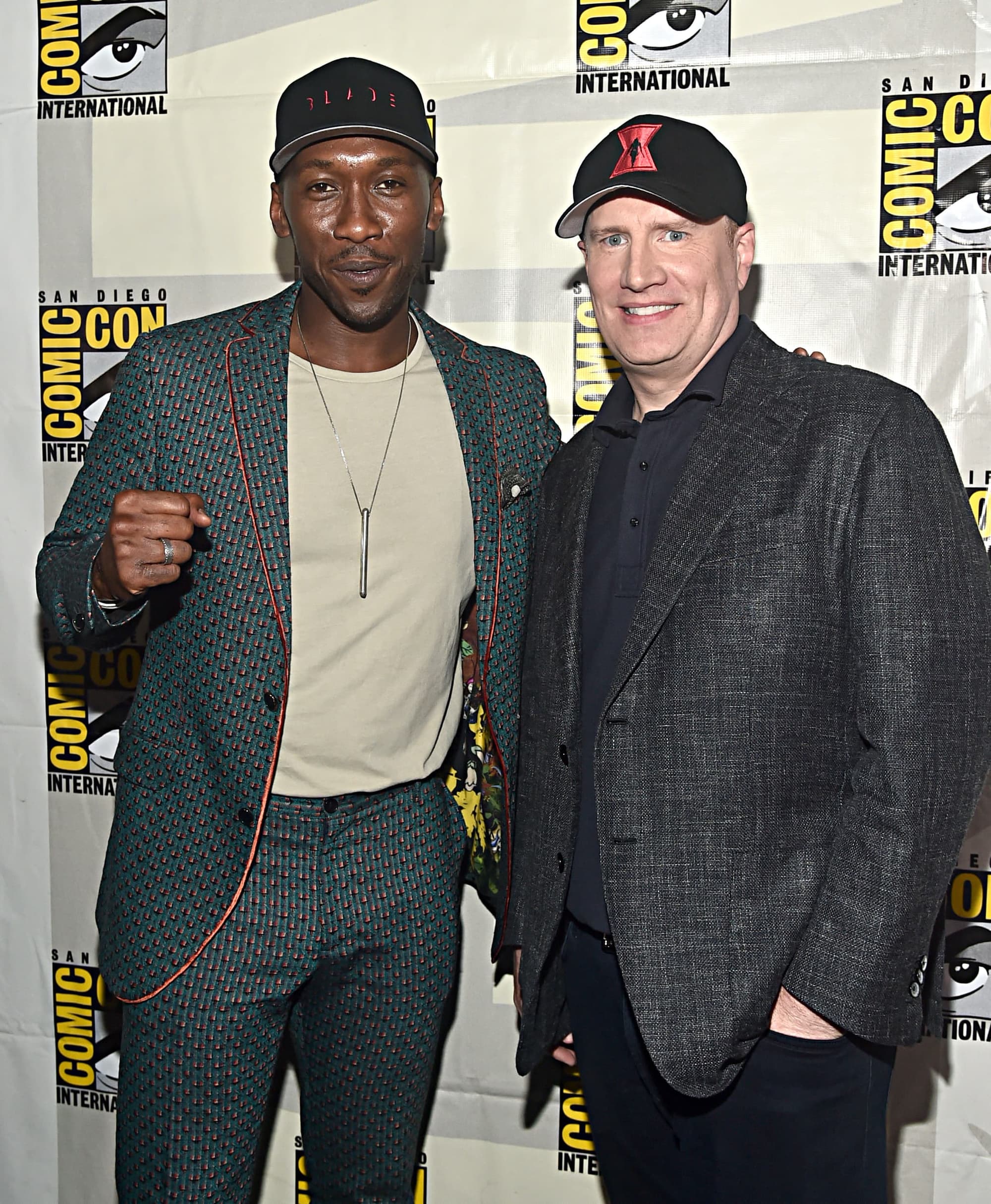 Kevin Feige and Mahershala Ali at the Blade announcement