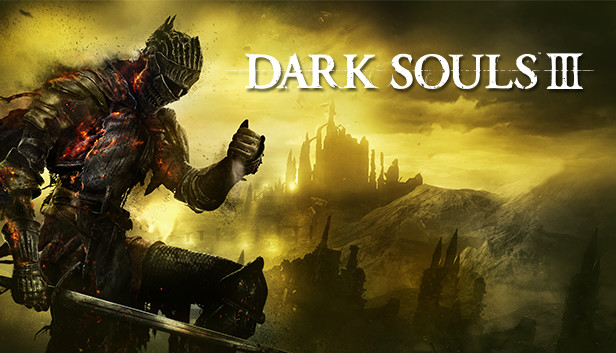 Official Dark Souls III capsule artwork showing the Ashen One and Firelink Shrine