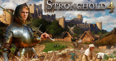 Key art for Stronghold 4 showing a medieval castle under siege