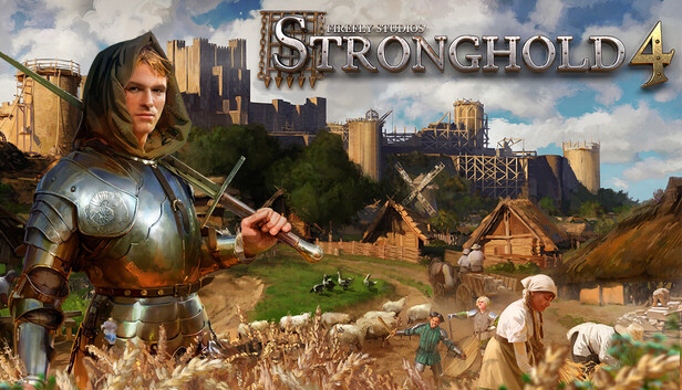 Key art for Stronghold 4 showing a medieval castle
