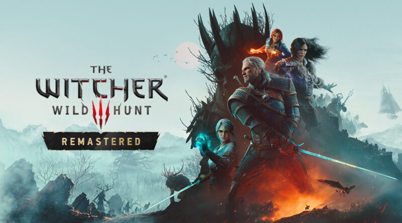 The Witcher 3: Wild Hunt Remastered key art showing Geralt of Rivia