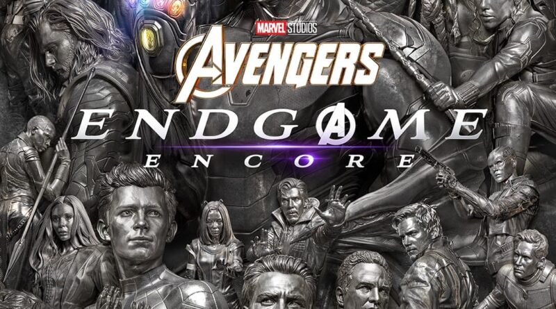 Official poster for the 2026 theatrical re-release of Avengers: Endgame, subtitled Encore