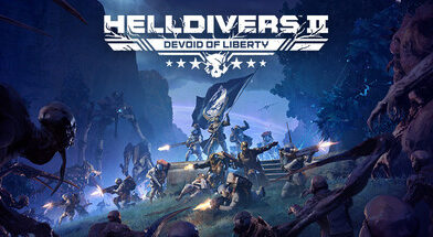 Helldivers 2 key art showing armored Helldivers soldiers
