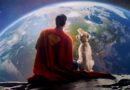 Clark Kent and Krypto looking at Earth in Superman 2025