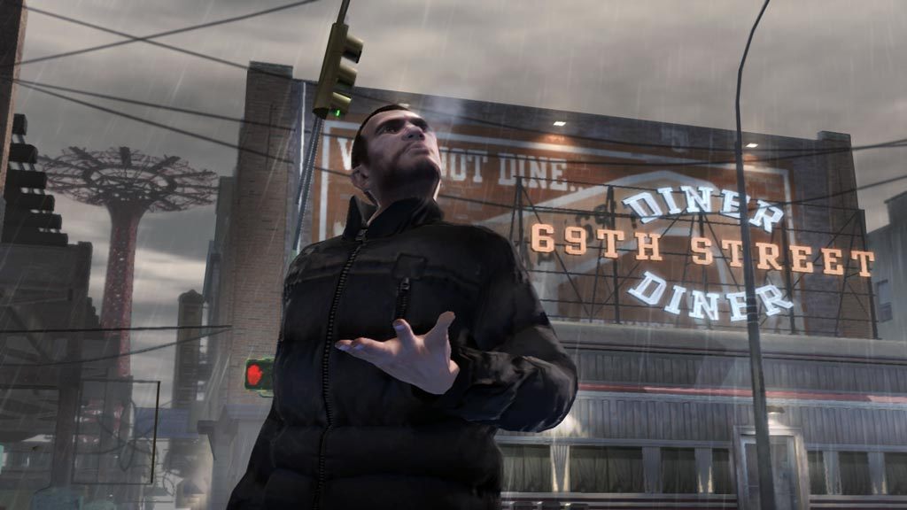 Niko Bellic in Liberty City in GTA IV