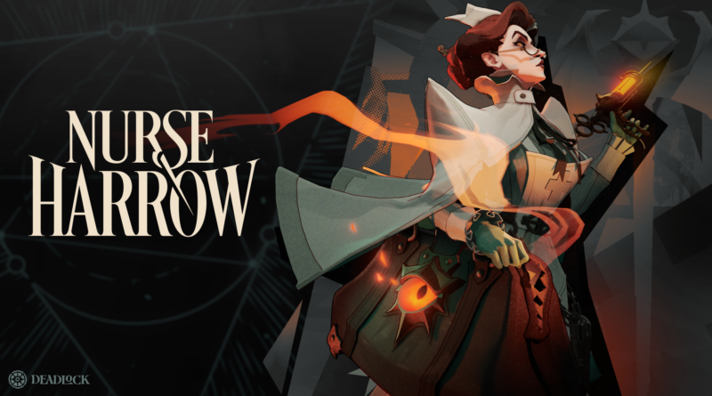 Nurse Harrow, the newest hero in Deadlock, in Valve's official release artwork