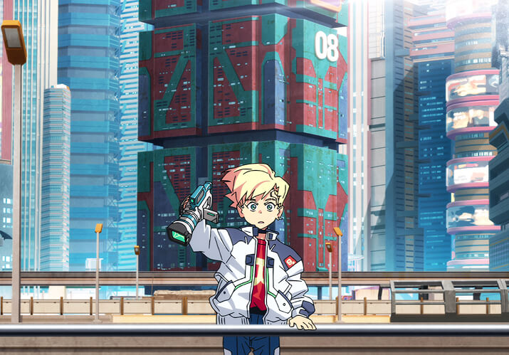 Official still from Cyberpunk: Edgerunners 2 showing a character on a Night City rooftop
