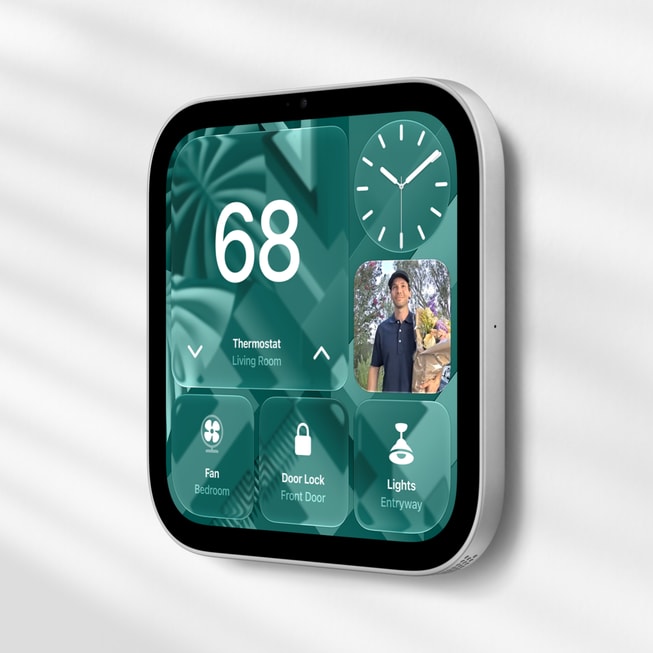 The wall-mounted Apple HomeView model