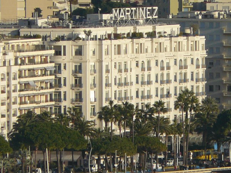 The real Hotel Martinez in Cannes, France
