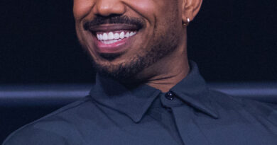 Michael B. Jordan at a Q&A for Sinners in Los Angeles