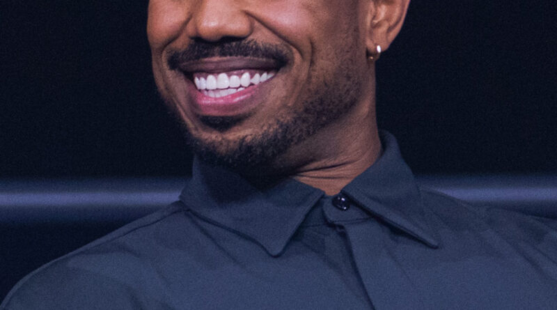 Michael B. Jordan at a Q&A for Sinners in Los Angeles