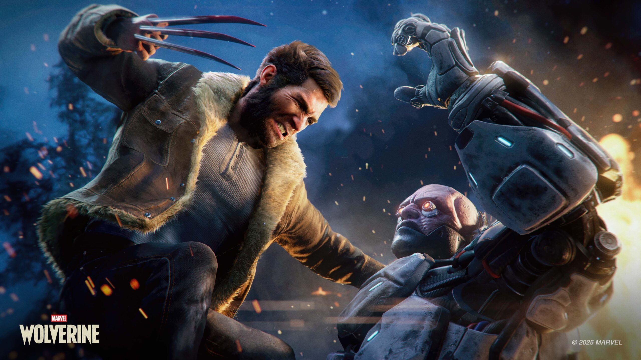 Marvel's Wolverine combat screenshot shown with QSSR upscaling enabled on base PS5