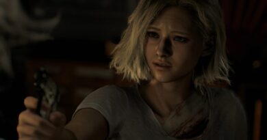 Grace Ashcroft holding a pistol in Resident Evil Requiem