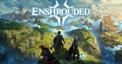 Enshrouded 1.0 official key art showing a Flameborn hero in Embervale