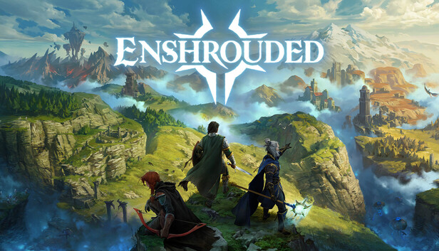 Enshrouded 1.0 official key art showing a Flameborn hero in Embervale