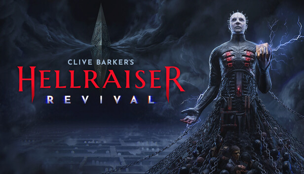 Key art for Clive Barker's Hellraiser: Revival showing Pinhead and the Lament Configuration puzzle box