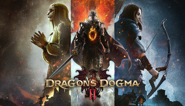 Dragon's Dogma 2 key art showing the Arisen facing the Dragon
