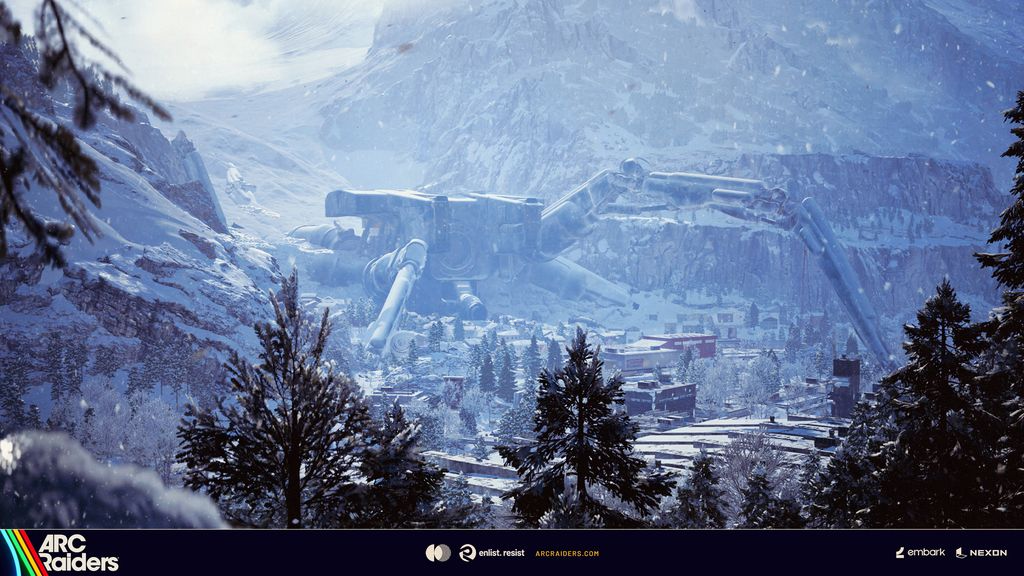 The snowy Pendola Pass map in ARC Raiders Frozen Trail