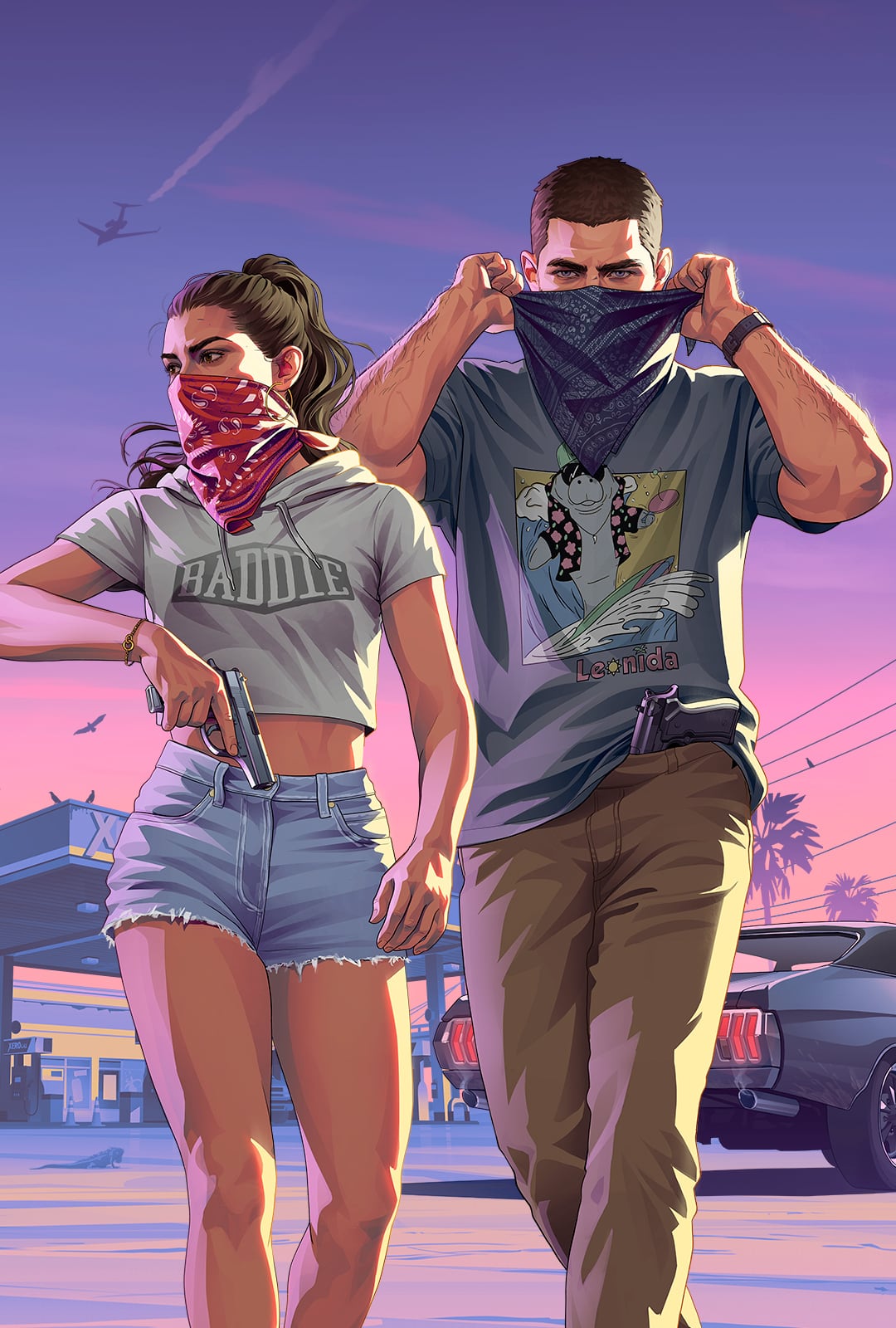 Official Grand Theft Auto VI still from the Extended Look trailer showing a non-playable character on the streets of Vice City
