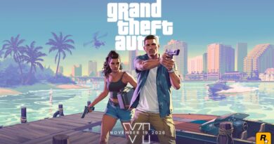 Jason and Lucia aiming pistols on a dock in official Grand Theft Auto VI key art, with the game's November 19, 2026 release date