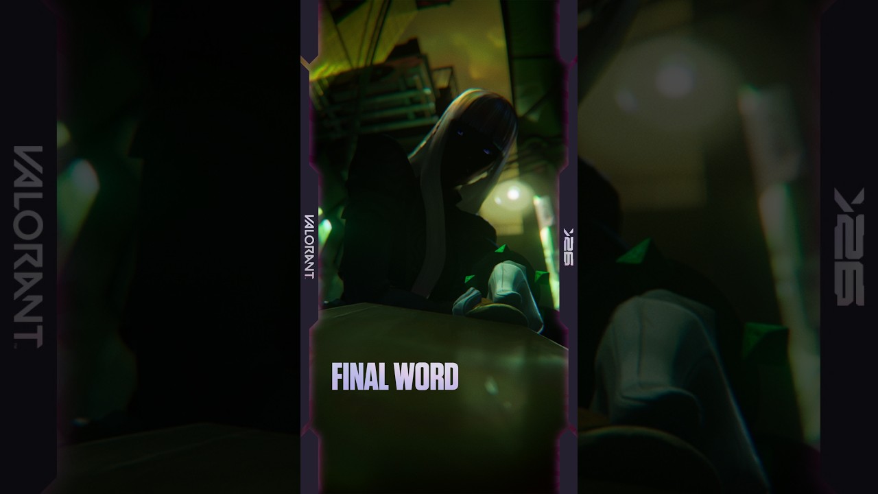 Still from the official Valorant FINAL WORD new agent teaser