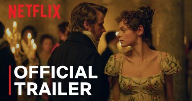 Jack Lowden as Mr. Darcy and Emma Corrin as Elizabeth Bennet at a ball in Netflix's Pride and Prejudice