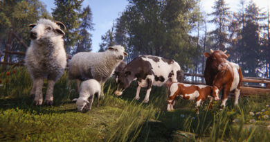 Sheep, a lamb, cows and a calf grazing on a grassy field in Rust's Livestock update