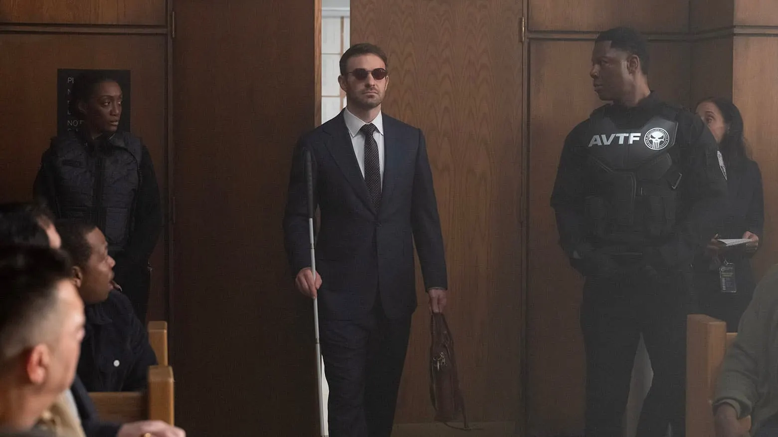 Cast of Daredevil: Born Again on stage at the Marvel Television NYCC 2026 panel