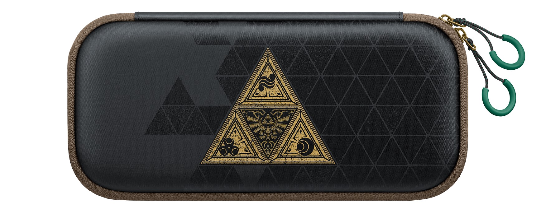 Official photo of the Nintendo Switch 2 Pro Controller in the Legend of Zelda 40th Anniversary Edition design with its display stand