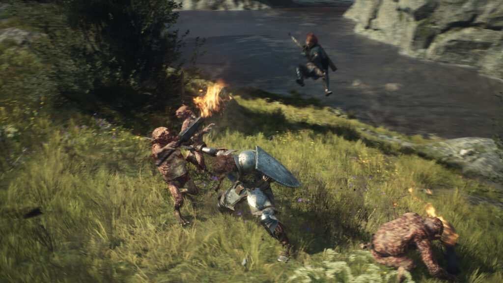 The Arisen and Pawns fighting goblins in Dragon's Dogma 2