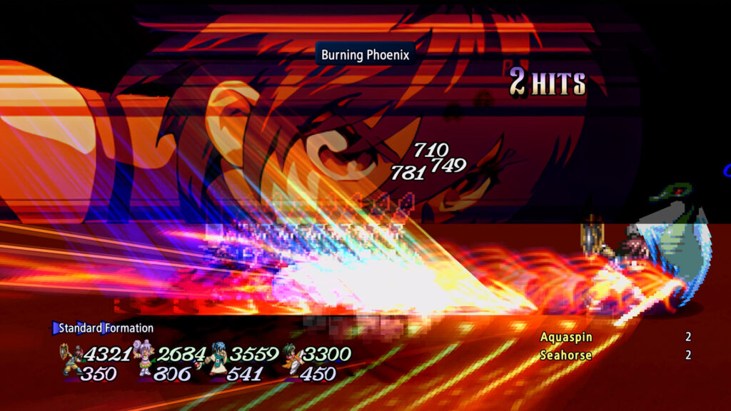Reid unleashing a Burning Phoenix arte in a Tales of Eternia Remastered battle