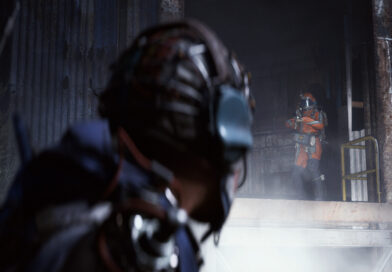 Two armored Raiders facing off inside an industrial building in ARC Raiders