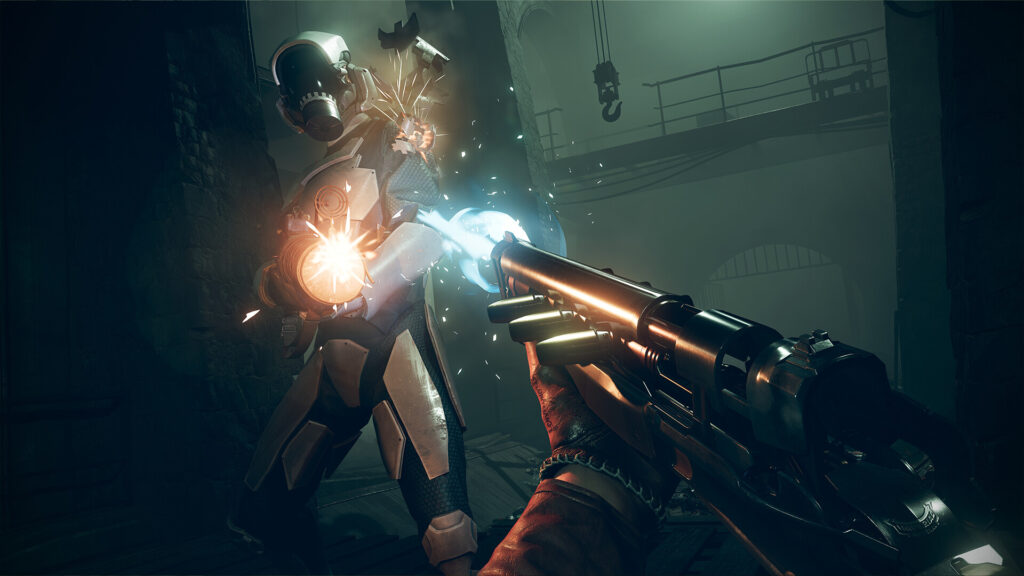 A moment from Arkane's time-looping shooter Deathloop