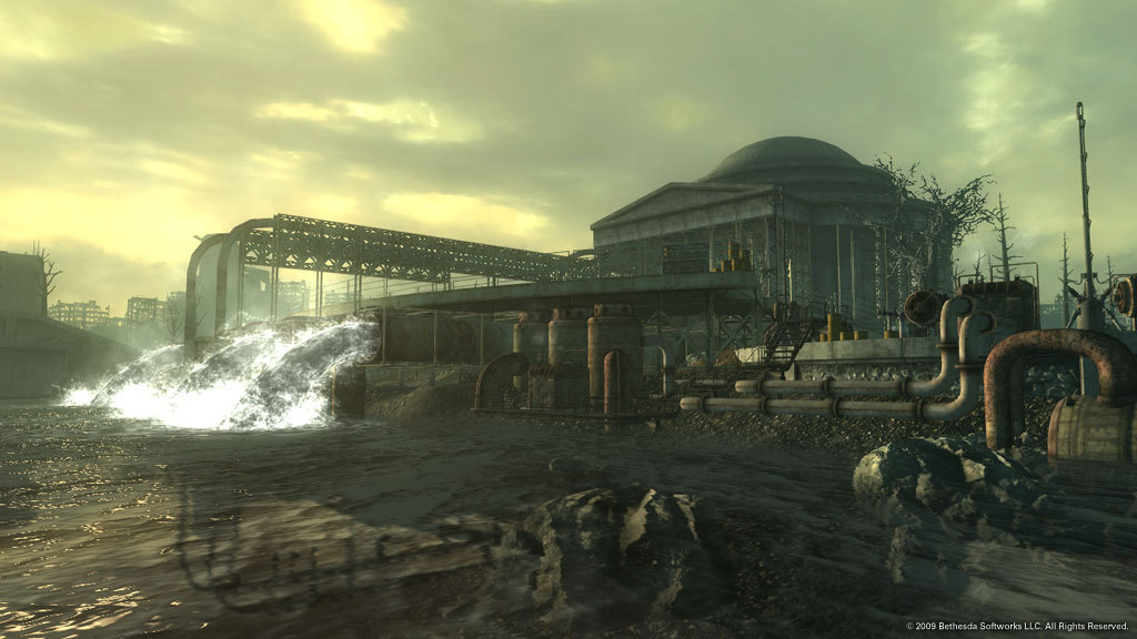 The ruins of the Capital Wasteland around Washington, D.C. in Fallout 3