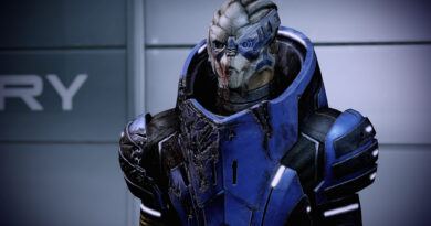 A Turian character in Mass Effect Legendary Edition, similar to the race seen in the leaked Mass Effect: Universe trailer