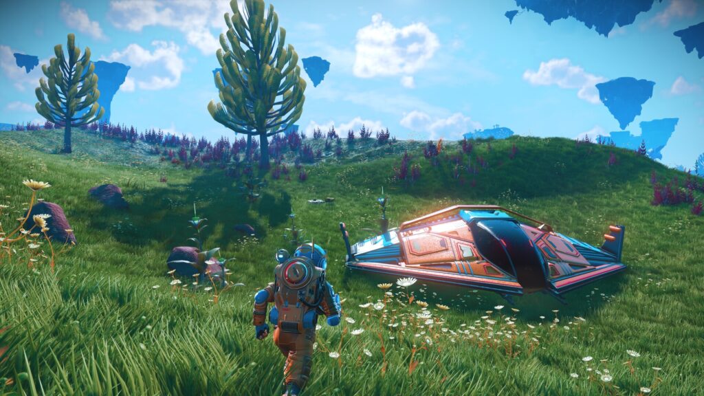 Screenshot from No Man's Sky running on an iOS device