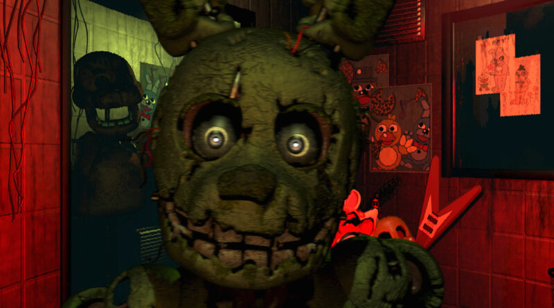Springtrap, the rotting rabbit suit containing William Afton, in Five Nights at Freddy's 3