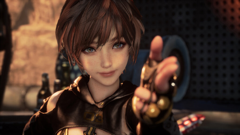 Lily, the engineer of the 5th Airborne Squad, in Stellar Blade